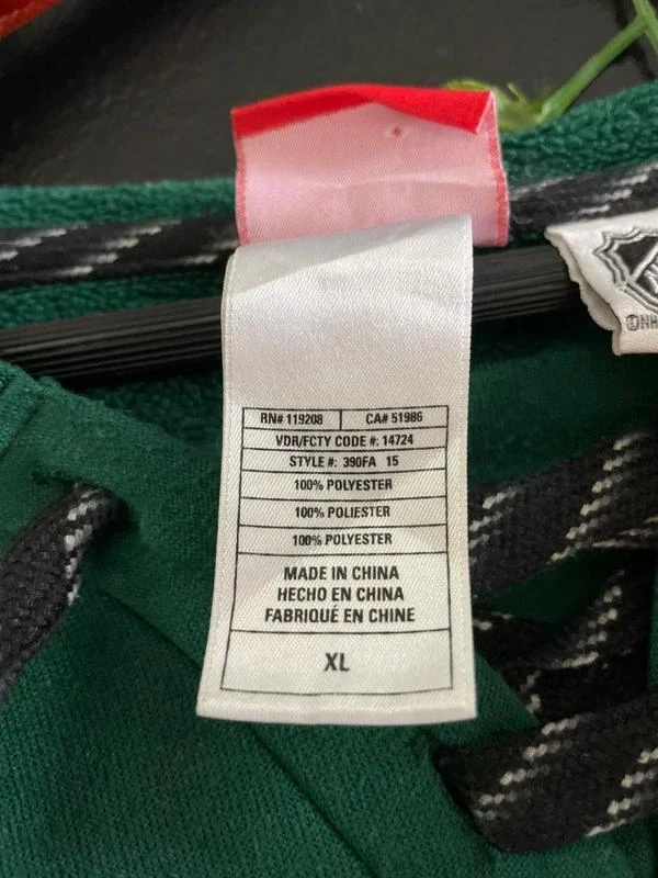 Minnesota Wild Hockey Hoodie Y2K Forest Green Sportswear NHL Lace Up Logo Authen – photo 8